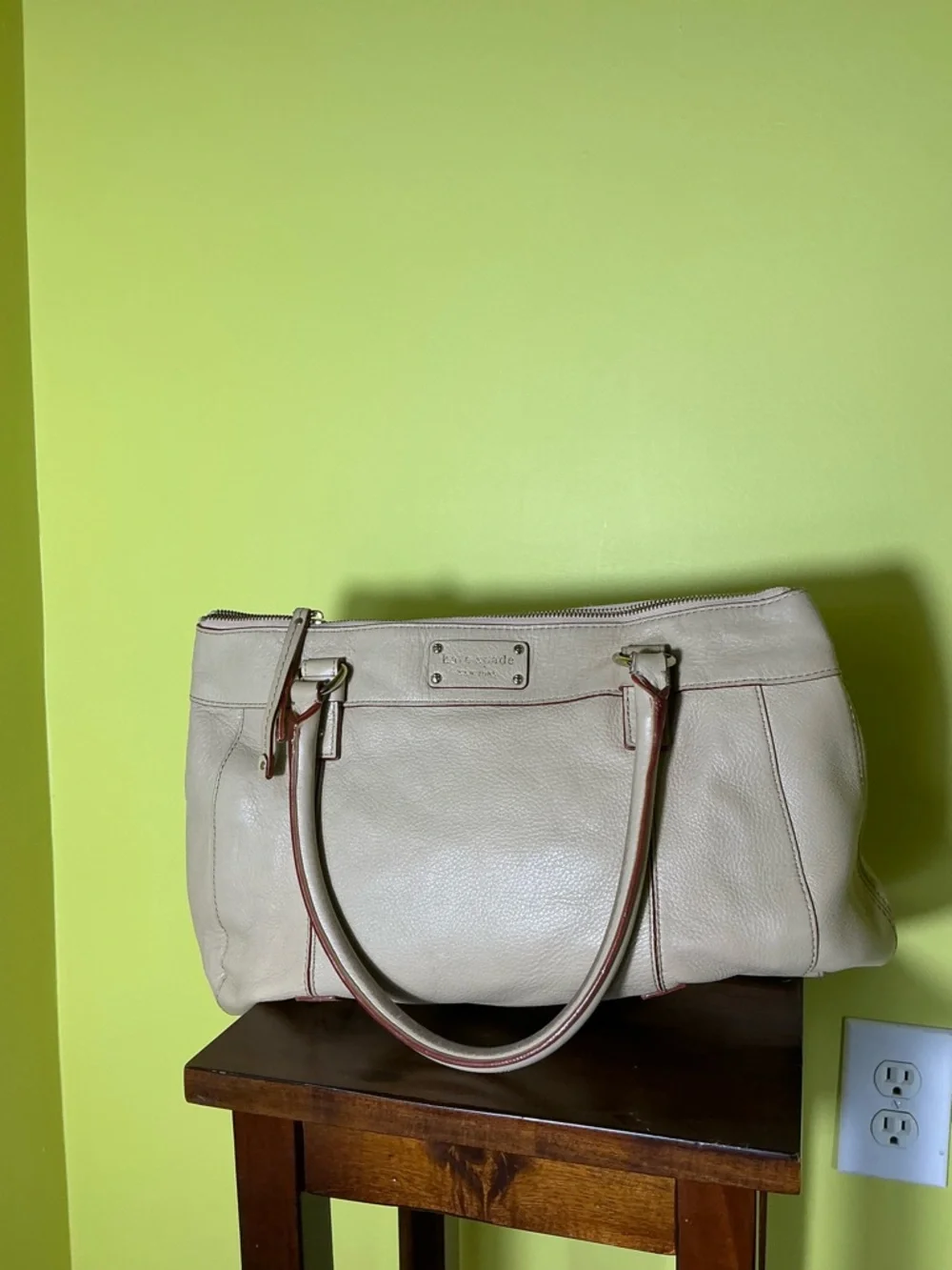 kate spade Cream Leather Shoulder Bag